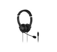 Kensington Cuffie Hi-Fi con Cavo USB-C Munite di Microfono con Imbottitura, Opzione di Cancellazione del Rumore Regolabile e Suono Stereo di Alta Qualità