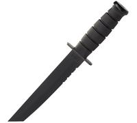 KA-BAR Coltello Tanto Nero Fodero in Plastica Dura, lama seghettata 1245