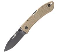 KA-BAR Dozier Folding Hunter Coyote Brown Manico Tan, Lama Nera 4062CB
