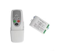 Ka-Wireless - Interruttore radio per plafoniere a LED, controllo a 2 vie e 3 vie senza cablaggio, telecomando RF fino a 80 m, modalità Sc e protezione antifurto, AC 220 V, bianco (3 canali)