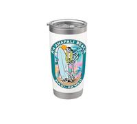 Kaanapali Beach Maui Hawaii Skeleton Surfer Dude Design Bicchiere termico in acciaio inox doppia parete