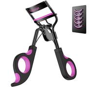 Kaasage - Piegaciglia con cuscinetti di ricambio in silicone di alta qualità, non pizzica, si adatta a tutte le forme degli occhi, include pinzette e sacchetto di velluto