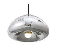 KAAUSE Lampadario Di Vetro Elettroplato Creativo Nordico Modern Minimalista Restauranti Minimalista Personalità a Testa Singola Lampada a Sospensimorsetto E27 Luce Appesa Durevole/Sier_L
