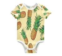 KAAVIYO Ananas Astratti Body per Neonato Body in Cotone A Maniche Corte per Bambino 3-24 Mesi Estate