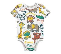 KAAVIYO Animale Panda Simpatico Cartone Animato Body per Neonato Body in Cotone A Maniche Corte per Bambino 3-24 Mesi Estate