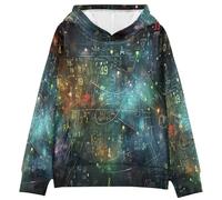 KAAVIYO Arte Astratta del Simbolo della Matematica Felpe con Cappuccio per Bambini,Stampa 3D per Bambine (Tessuto Sanitario)