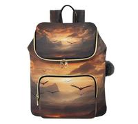 KAAVIYO Bellissimi Uccelli Del Cielo Al Tramonto Zaino Alla Moda per Studenti,Borse A Tracolla Zaini da Viaggio per Giovani Adolescenti