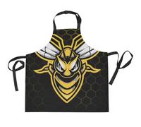 KAAVIYO Calabrone Giallo Feroce Dinamica Grembiule Pittura da Cucina Cuoco Donna Grembiuli da Cameriera per Giardino Donne Uomini