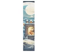 KAAVIYO Clausola Santa Cervo Inverno Modello Griptape per Skateboard Grip Tape Autoadesivo Antiscivolo per Longboard Adesivi Grip(9x33in,44x10in 1pcs)