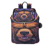 KAAVIYO Cool Orso D'arte Animale Zaino Alla Moda per Studenti,Borse A Tracolla Zaini da Viaggio per Giovani Adolescenti