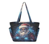KAAVIYO Cool Space Santa Clausola Borsa da Spiaggia Viaggio Donna Shopping Donna A Tracolla per Ragazze