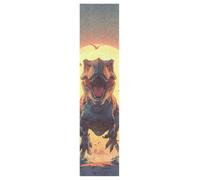 KAAVIYO Dinosauri Blu Che Corrono Al Tramonto Modello Griptape per Skateboard Grip Tape Autoadesivo Antiscivolo per Longboard Adesivi Grip(9x33in,44x10in 1pcs)