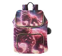 KAAVIYO Fantasioso Ghepardo A Luci Rosse Zaino Alla Moda per Studenti,Borse A Tracolla Zaini da Viaggio per Giovani Adolescenti