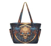 KAAVIYO Fantastico Teschio D'oro D'arte Borsa da Spiaggia Viaggio Donna Shopping Donna A Tracolla per Ragazze