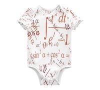 KAAVIYO Fisica Matematica Formula Body per Neonato Body in Cotone A Maniche Corte per Bambino 3-24 Mesi Estate