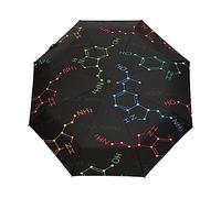 KAAVIYO Formula Stella Chimica Ombrello Pieghevole Automatico Portatile con Apertura e Chiusura Automatica a Pulsante Protezione UV Ombrelli per Viaggi Bambini Ragazzi Ragazze