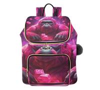 KAAVIYO Gorilla D'arte Rosa Leggera Zaino Alla Moda per Studenti,Borse A Tracolla Zaini da Viaggio per Giovani Adolescenti