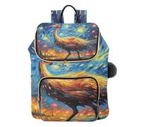 KAAVIYO Illustrazione Ad Acquerello Cartone Animato Struzzo Zaino Alla Moda per Studenti,Borse A Tracolla Zaini da Viaggio per Giovani Adolescenti