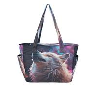 KAAVIYO Luce Stella Lupo Borsa da Spiaggia Viaggio Donna Shopping Donna A Tracolla per Ragazze