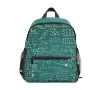 KAAVIYO Matematica Scientifica Verde Creativa Zaino per Asilo Nido Prescolare Bambini Studente Bookbag Zainetti per Viaggio 3-8 Anni Capretto