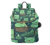KAAVIYO Modelli Di Cartone Animato Verde Orso Carino Zaino Alla Moda per Studenti,Borse A Tracolla Zaini da Viaggio per Giovani Adolescenti