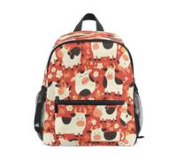 KAAVIYO Mucche Sorridenti Sopra Il Rosso Zaino per Asilo Nido Prescolare Bambini Studente Bookbag Zainetti per Viaggio 3-8 Anni Capretto
