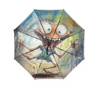 KAAVIYO Opera D'arte Astratta Cricket Ombrello da Viaggio Antivento con Apertura e Chiusura Automatica,Protezione Solare UPF 50+ per Bambini