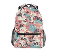KAAVIYO Opere D'arte Zaino per Bambini Studente Scolastico Zaino da Bookbag Borsa Del Libro per Viaggio Teenager Ragazze Ragazzi Capretto Foglie Di Zebre A Strisce
