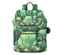 KAAVIYO Orsetti Dei Modelli Dei Cartoni Animati Verdi Zaino Alla Moda per Studenti,Borse A Tracolla Zaini da Viaggio per Giovani Adolescenti