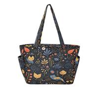 KAAVIYO Pattern Di Fiori Carini Lupi Borsa da Spiaggia Viaggio Donna Shopping Donna A Tracolla per Ragazze