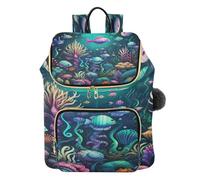 KAAVIYO Pesci D'arte Animali Marini Zaino Alla Moda per Studenti,Borse A Tracolla Zaini da Viaggio per Giovani Adolescenti