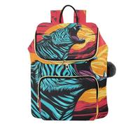 KAAVIYO Rabbia Zebra Luna Zaino Alla Moda per Studenti,Borse A Tracolla Zaini da Viaggio per Giovani Adolescenti