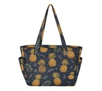 KAAVIYO Ripetendo Patten Arte Ananas Borsa da Spiaggia Viaggio Donna Shopping Donna A Tracolla per Ragazze