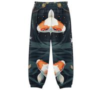 KAAVIYO Simpatico Pesce Fortunato Opera d'Arte Pantaloni da Jogging per Bambini Piccoli Pantaloni Casual da Tuta Abbigliamento Sportivo per Bambini