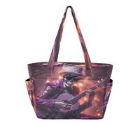 KAAVIYO Teschio Per Chitarra Musicale Borsa da Spiaggia Viaggio Donna Shopping Donna A Tracolla per Ragazze