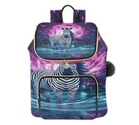 KAAVIYO Viola Astratta Zebra Art Zaino Alla Moda per Studenti,Borse A Tracolla Zaini da Viaggio per Giovani Adolescenti