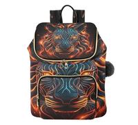 KAAVIYO Zebra Di Arte Animale Del Fuoco Zaino Alla Moda per Studenti,Borse A Tracolla Zaini da Viaggio per Giovani Adolescenti