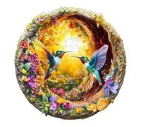 KaayeeWood Puzzle in Legno per Adulti,200 Pezzi Colibrì Nella Grotta Puzzle di Legno con Scatola,Puzzle Irregolare Unico,Regalo di Compleanno per Adulti e Bambini