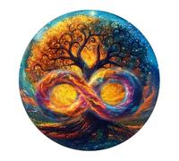 KaayeeWood Puzzle in Legno per Adulti,200 Pezzi L'infinito Albero Della Vita Puzzle di Legno con Scatola,Puzzle Irregolare Unico,Regalo di Compleanno per Adulti e Bambini