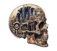 KaayeeWood Puzzle in Legno per Adulti,250 Pezzi Città del Teschio Puzzle di Legno con Scatola,Puzzle Irregolare Unico,Regalo di Compleanno per Adulti e Bambini
