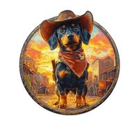 KaayeeWood Puzzle in Legno per Adulti,250 Pezzi Guardiano della Città Puzzle di Legno con Scatola,Puzzle Irregolare Unico,Regalo di Compleanno per Adulti e Bambini