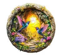 KaayeeWood Puzzle in Legno per Adulti,290 Pezzi Colibrì Nella Grotta Puzzle di Legno con Scatola,Puzzle Irregolare Unico,Regalo di Compleanno per Adulti e Bambini