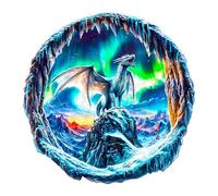 KaayeeWood Puzzle in Legno per Adulti,290 Pezzi Drago Aurora Puzzle di Legno con Scatola,Puzzle Irregolare Unico,Regalo di Compleanno per Adulti e Bambini
