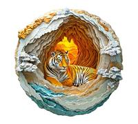 KaayeeWood Puzzle in Legno per Adulti,300 Pezzi Tigre Puzzle di Legno con Scatola,Puzzle Irregolare Unico,Regalo di Compleanno per Adulti e Bambini