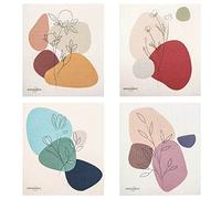 KABAKE Strofinacci da cucina svedese, 4 pezzi Riutilizzabili spugne per la pulizia, strofinacci da cucina, assorbenti, strofinacci lavabili per la pulizia della cucina (Fiore)