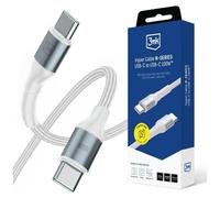 Kabel 3MK Hyper Cable N-SERIES USB-C do USB-C 2m PD 3.0 QC 3.0 20V/5A 100W Biał