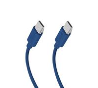 Kabel SBS TECABLETISSUETCCB USB-C zu USB-C 1,5m 60W im Geflecht, blau