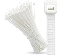 Kabelbinder-Shop - Fascette stringicavo 4,8 x 200 mm, 100 pezzi, stabili e versatili per interni ed esterni, fissaggio discreto per la casa e l'artigianato (bianco naturale, 4,8 x 200)