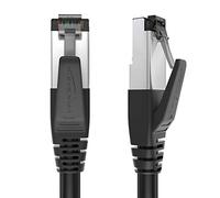 KabelDirekt - 0,5 m - Cavo Ethernet Cat 8, patch e di rete (Cat 8.1, 40 Gbit/s, connettori RJ45, per velocità estreme in rete/Internet, doppia schermatura S/FTP, argento/nero)