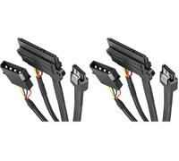 KabelDirekt - 22 Pin SATA su cavo elettrico a 4-pin Molex e cavo dati a 7-pin SATA 3 6 Gbit/s (per il collegamento di dischi rigidi (SSD, HDD) e lettori (CD, DVD, Blu-Ray)) (Confezione da 2)